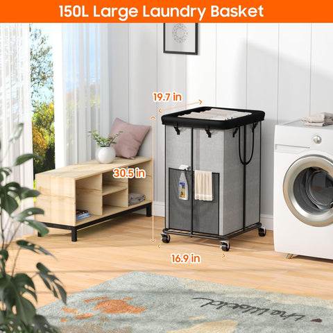 Olldide metal-frame rolling basket showing sturdy support for heavy loads