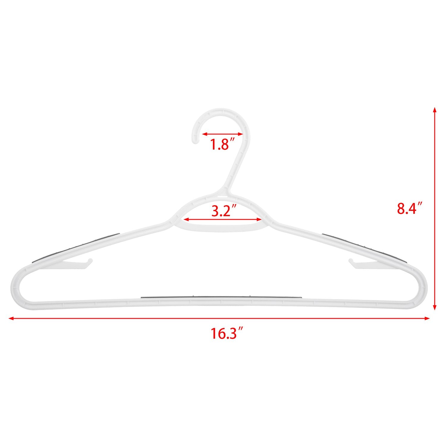 Ollieroo bendable grey hangers accommodate silk and chiffon without creasing.