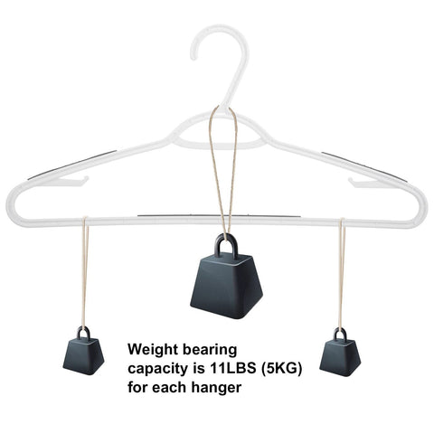 Ollieroo bendable grey hangers' slim profile saves closet space.