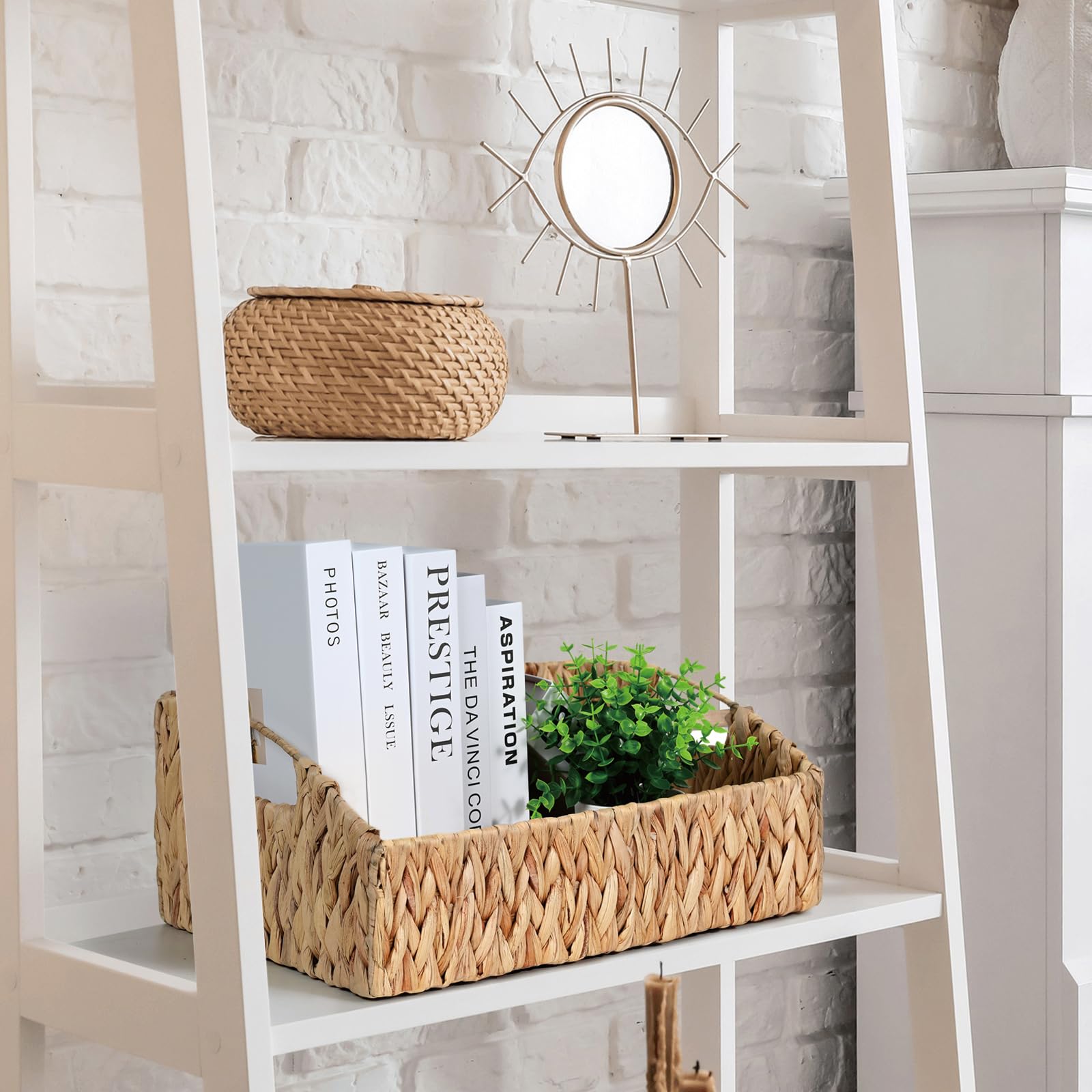 Ollieroo Pack of three wicker baskets for versatile storage