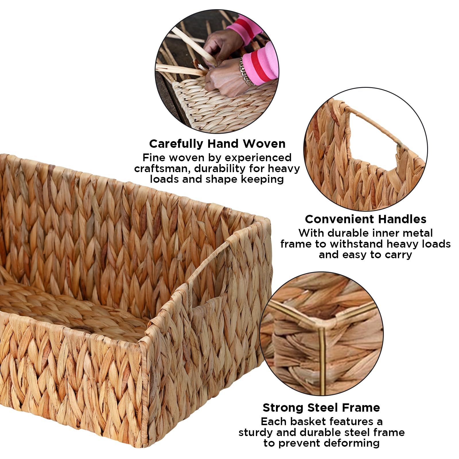 Ollieroo Storage Baskets on shelf demonstrating versatile organization