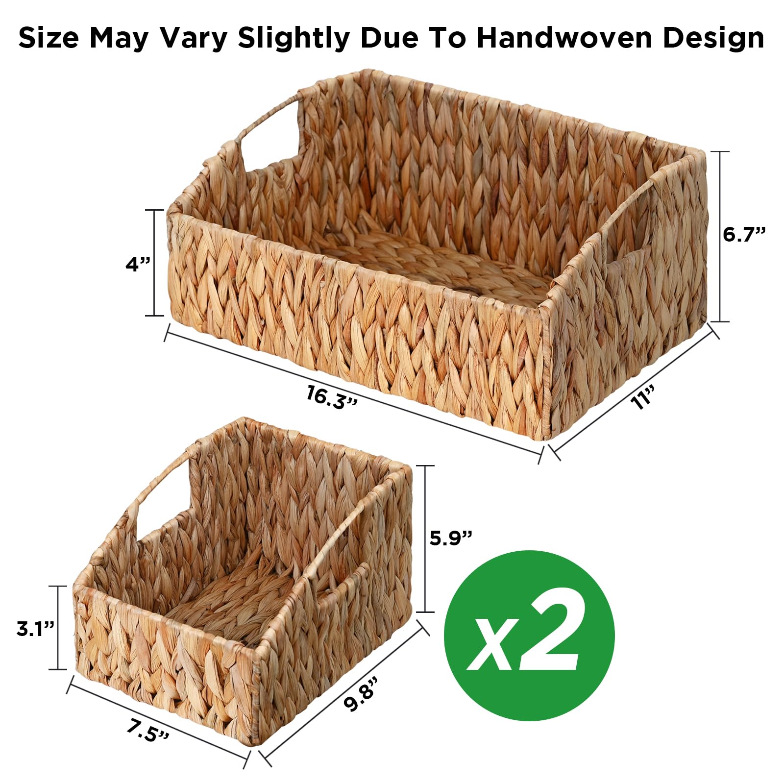 Ollieroo Large and Small baskets provide flexible storage options