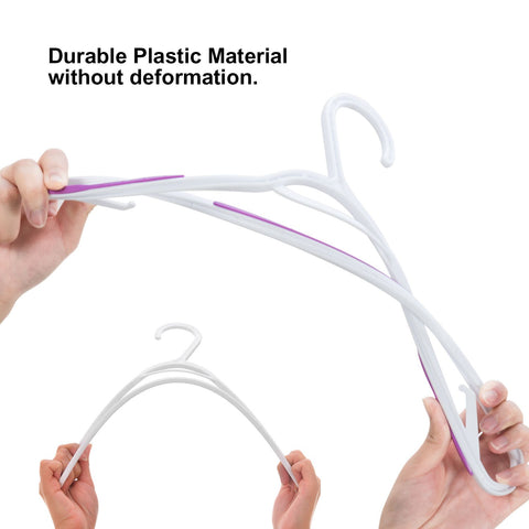 Ollieroo purple bendable hangers help organize wet or dry fabrics