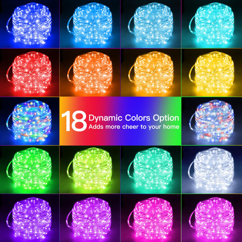 Ollny 200 LED multicolor rope lights brighten yards with vivid lighting.