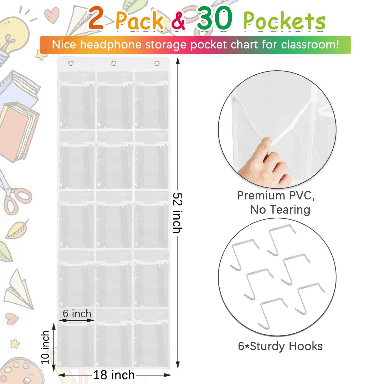 Olpchee transparent PVC pockets help quick identification.