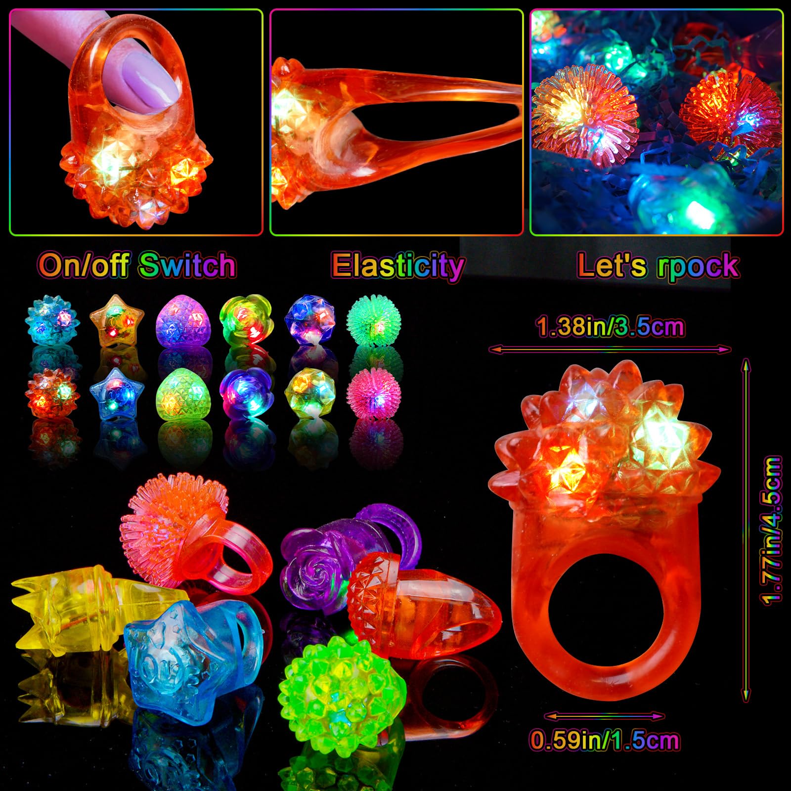 OLUPP safe, durable glow rings add color to events.