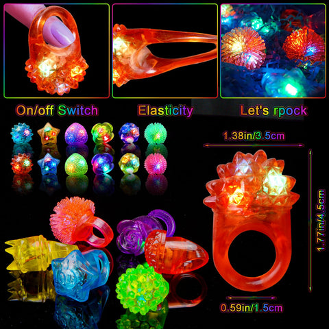 OLUPP safe, durable glow rings add color to events.
