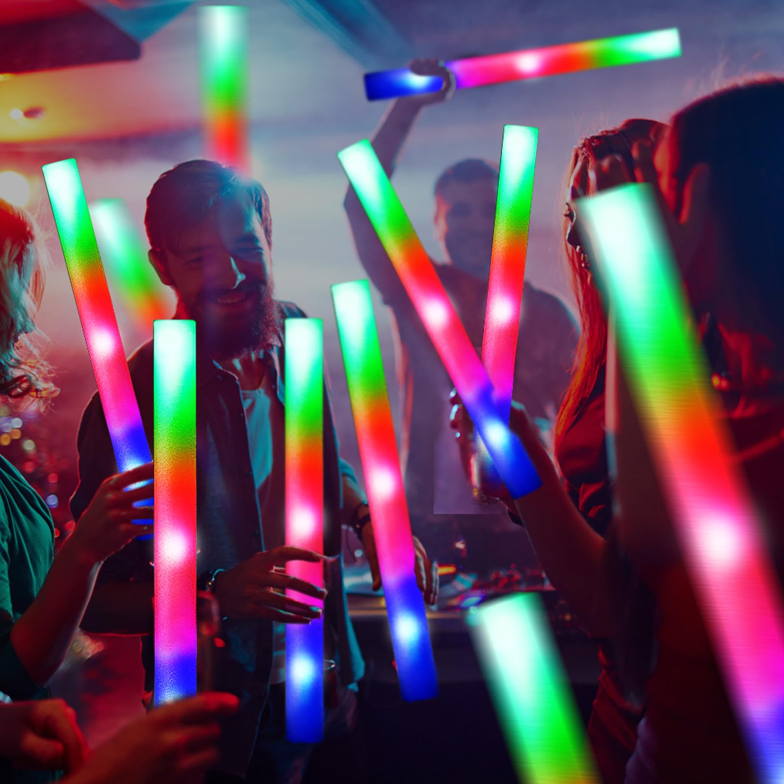 OLUPP foam glow sticks for DIY decorations and crafts.