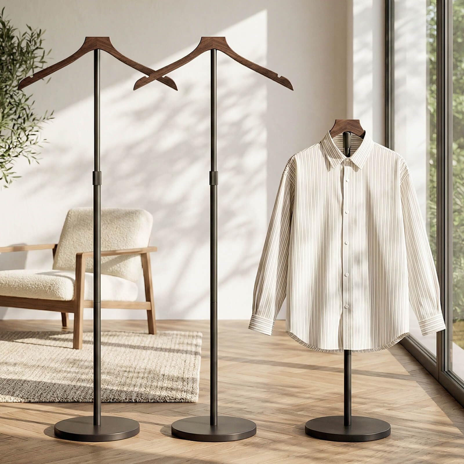 OLV 2-pack mannequin torsos with adjustable height for versatile displays