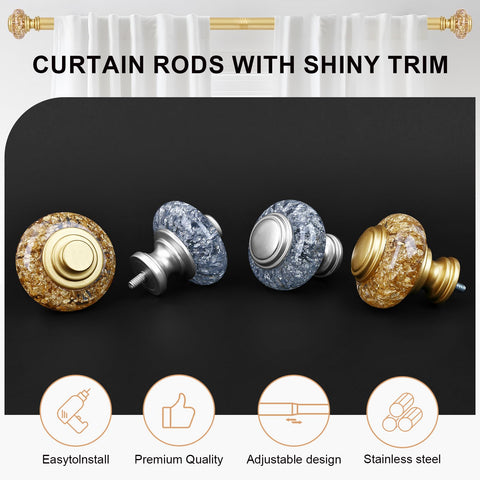 OLV crystal gold foil finials add vintage charm to decor