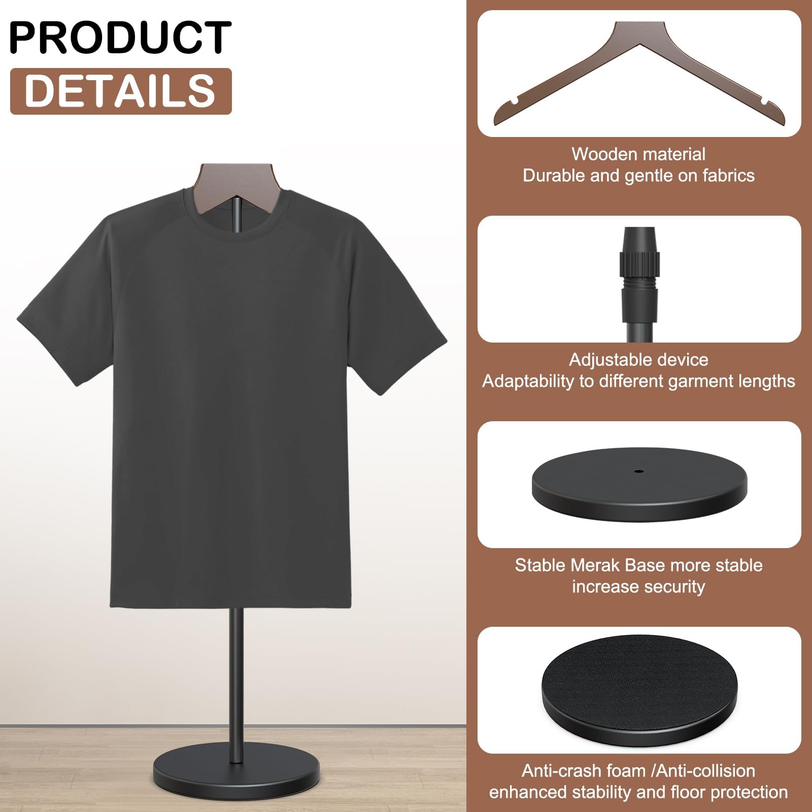 OLV wood and metal combination offers durable, stylish retail displays.
