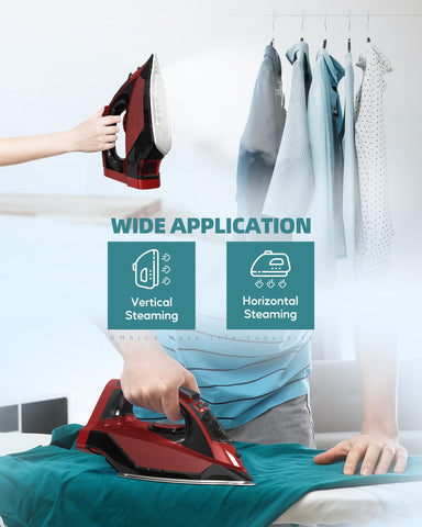 OMAIGA adjustable steam and settings for silk to denim