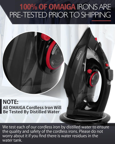 OMAIGA cordless freedom lets you iron shirts without cords.