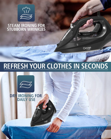 OMAIGA steam iron anti-drip prevents water stains during ironing