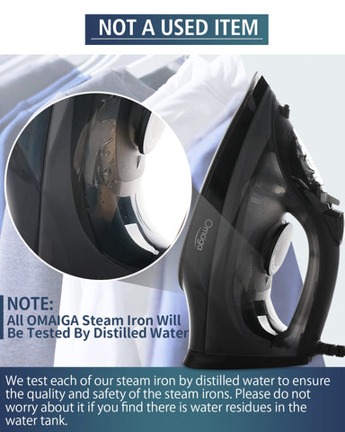 OMAIGA steam iron auto-off adds safety after use