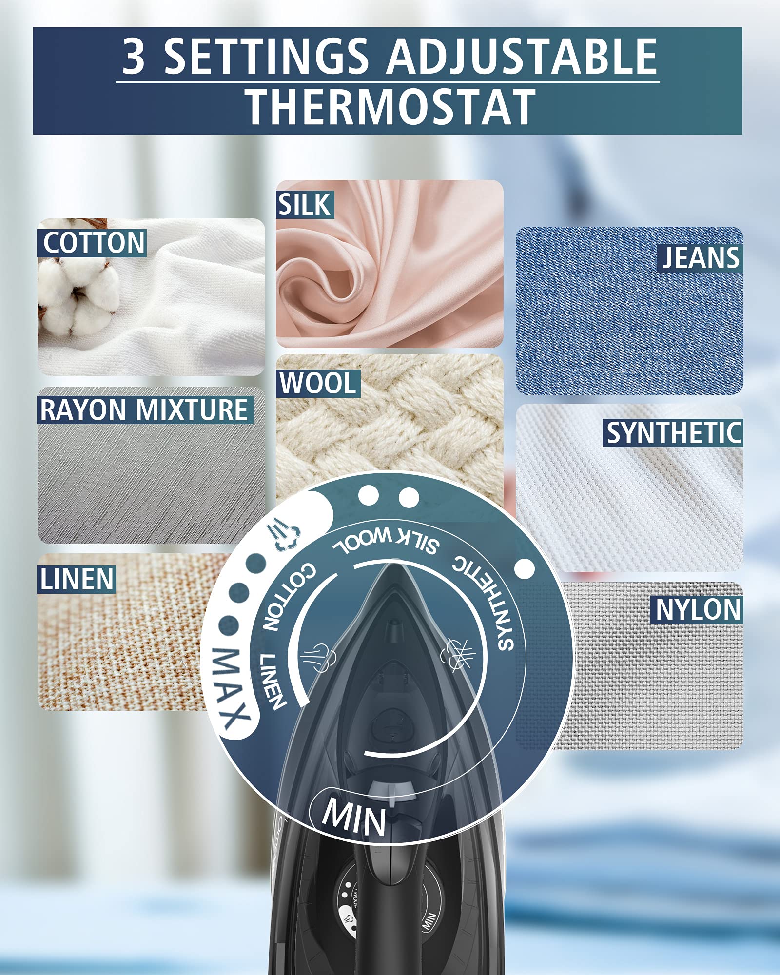 OMAIGA steam iron self-cleaning maintains long-term performance