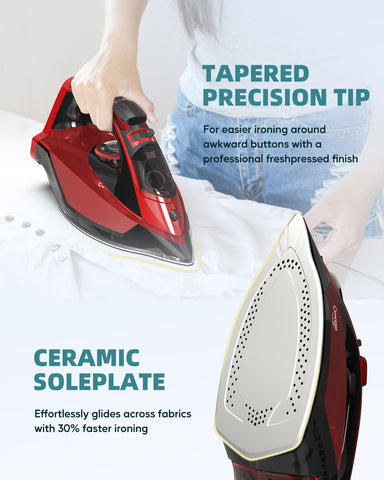 OMAIGA 350ml water tank supports longer ironing sessions