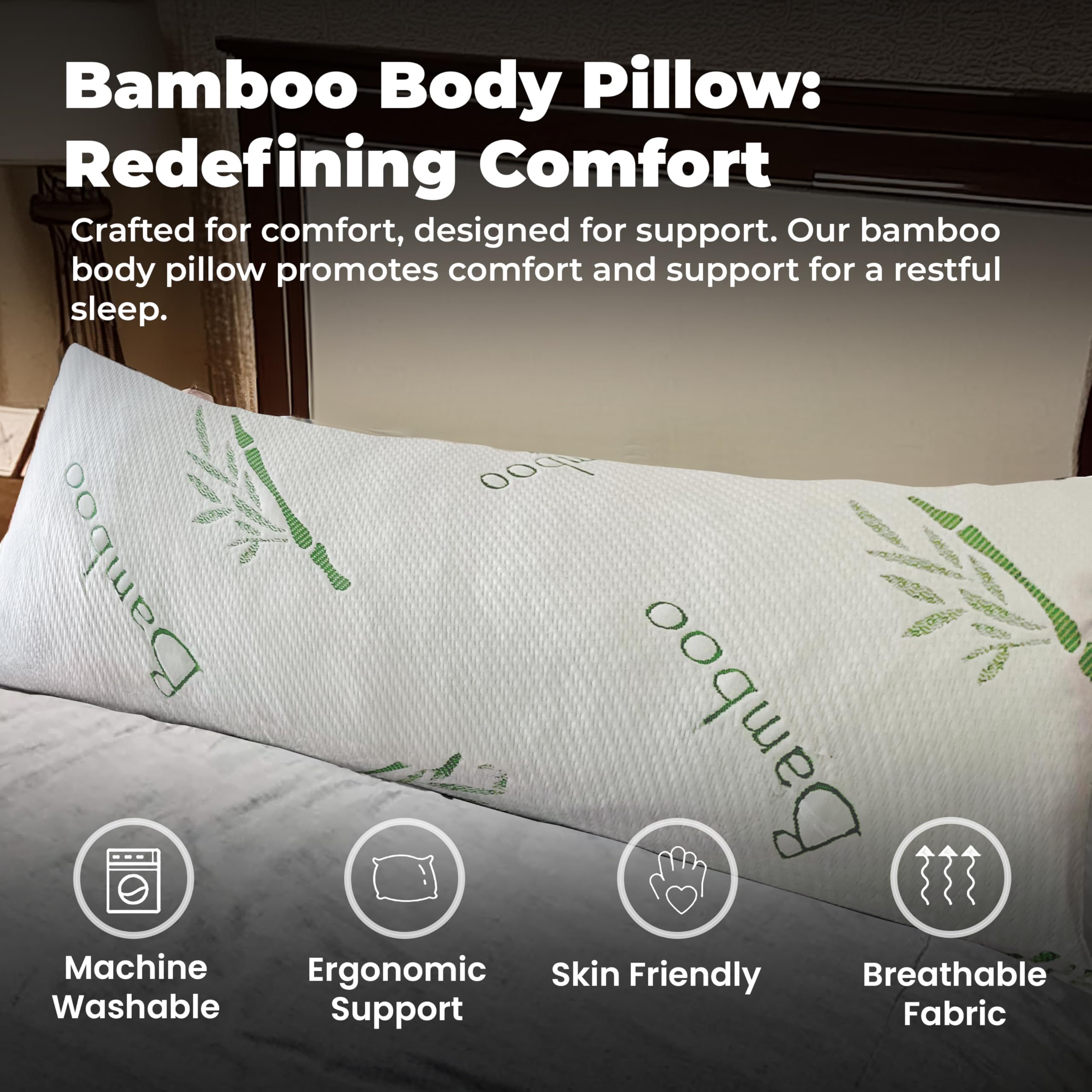 OMEO memory foam core supports side sleepers with contouring comfort.