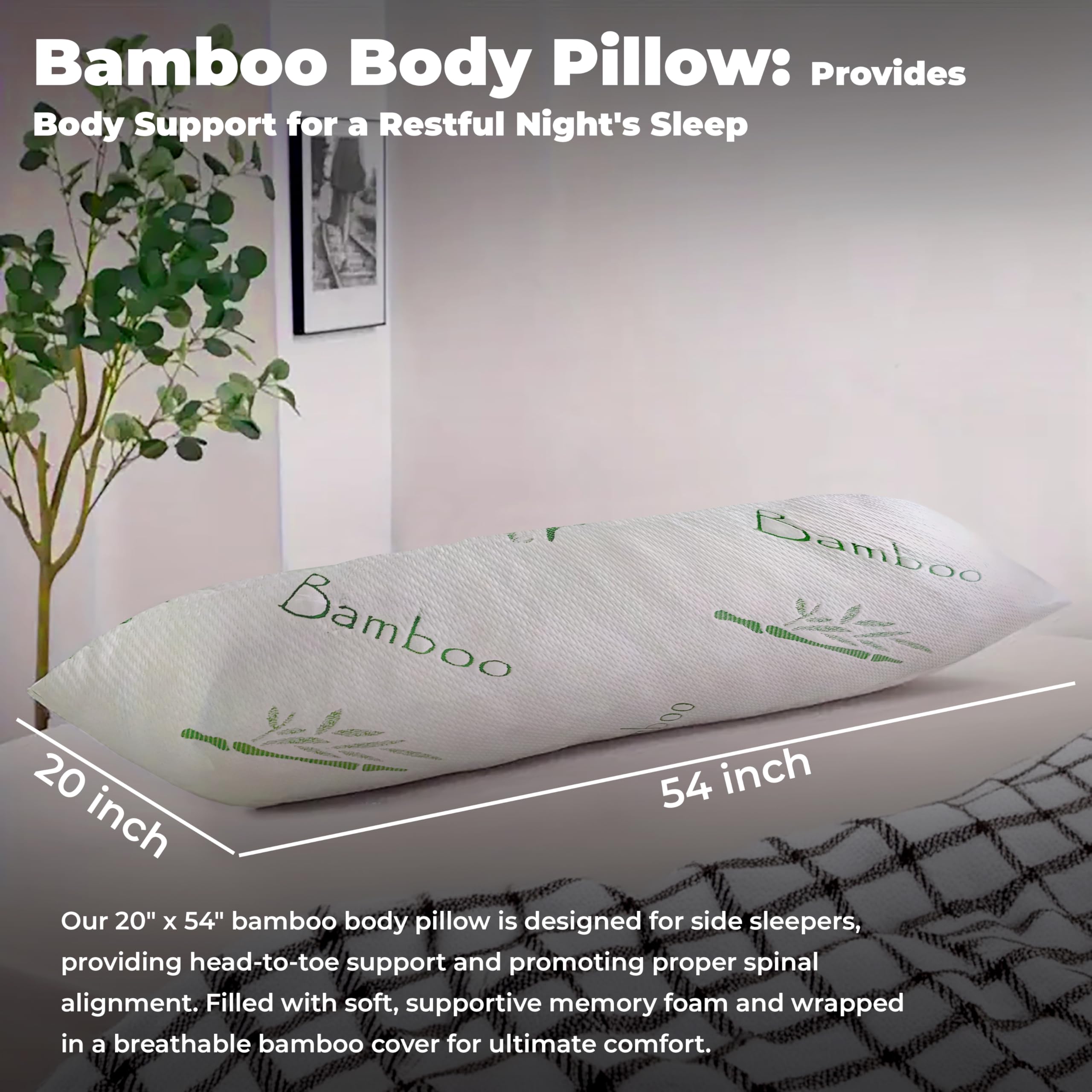 OMEO 20x54 inch size delivers full-body support for many sleep positions.