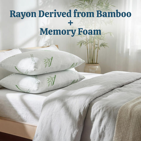 OMEO washable bamboo pillow cover for easy cleaning and care