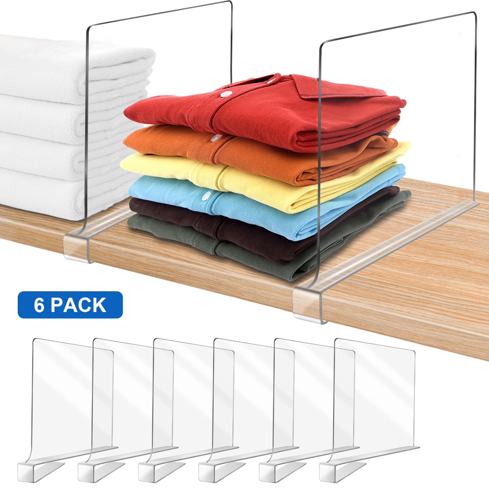 OMGelic 12.3-inch height and 11-inch depth divider fits standard shelves