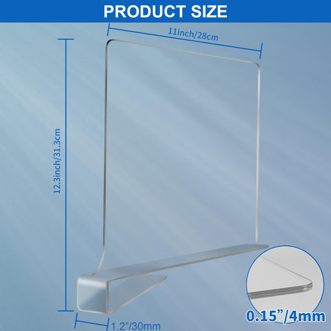 OMGelic acrylic shelf divider with non-slip base for stability