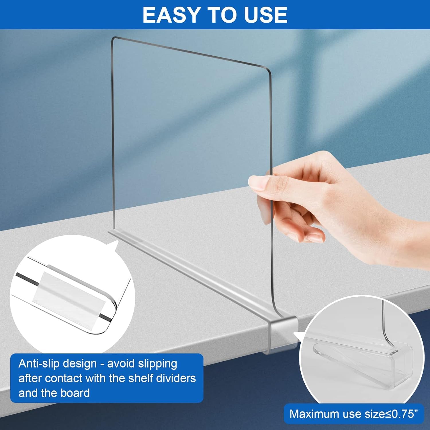OMGelic easy insertion non-slip divider for quick setup