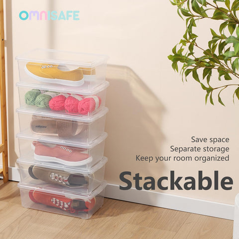 OMNISAFE shoebox BPA-free material ensures safe storage for everyday items.