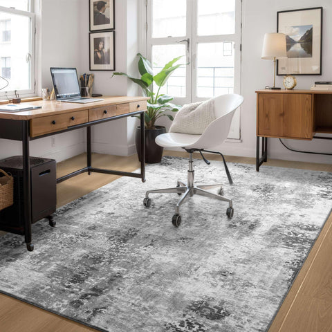 Ompaa Entryway Rug non-slip backing keeps it in place on smooth floors.