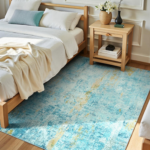 Ompaa entryway rug abstract pattern adds modern boho flair to any room.