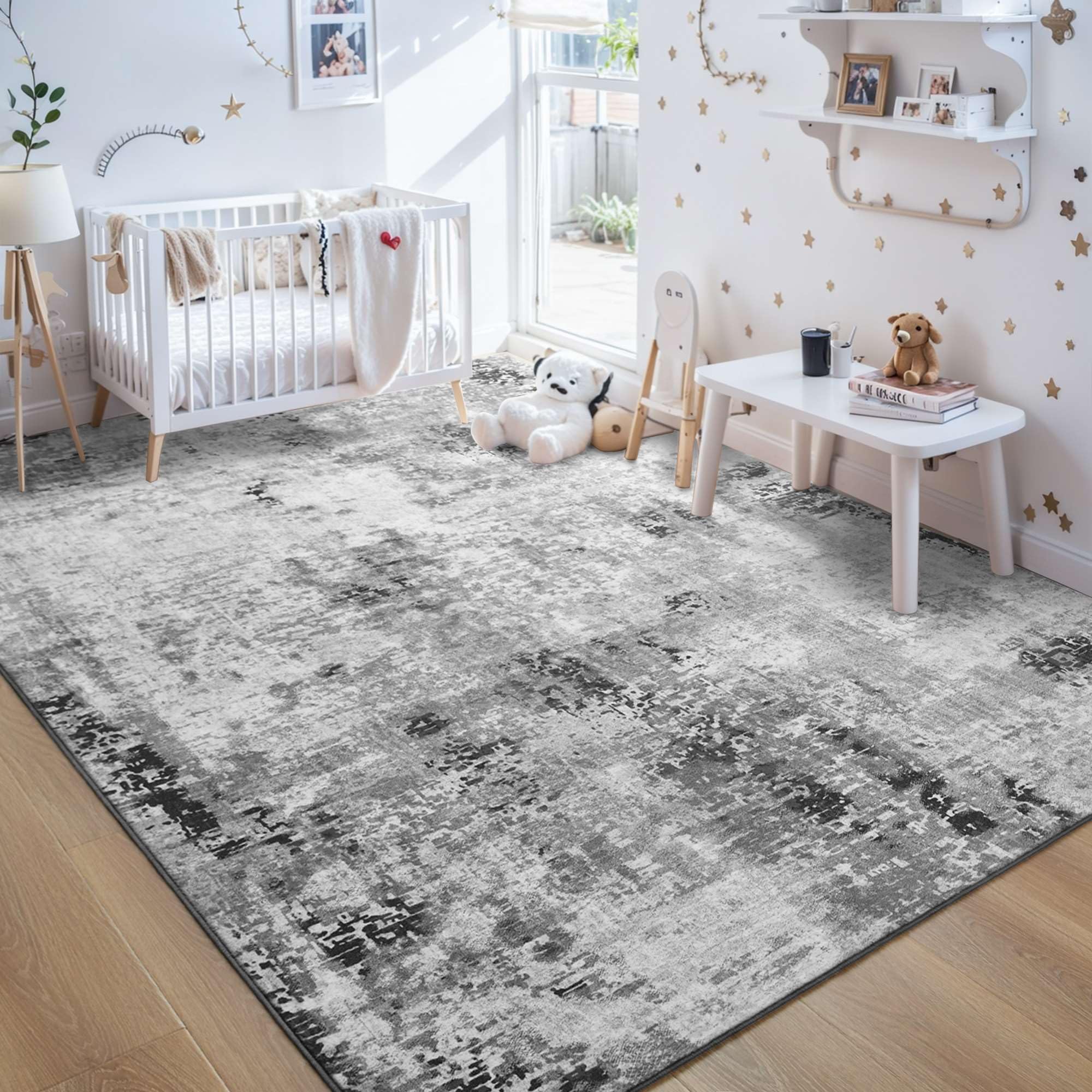 Ompaa Kitchen Entryway Grey Rug for high-traffic areas.