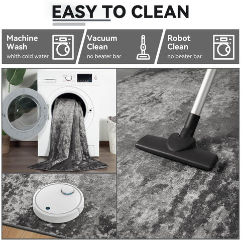 Ompaa machine-washable hallway rug cleans with ease.