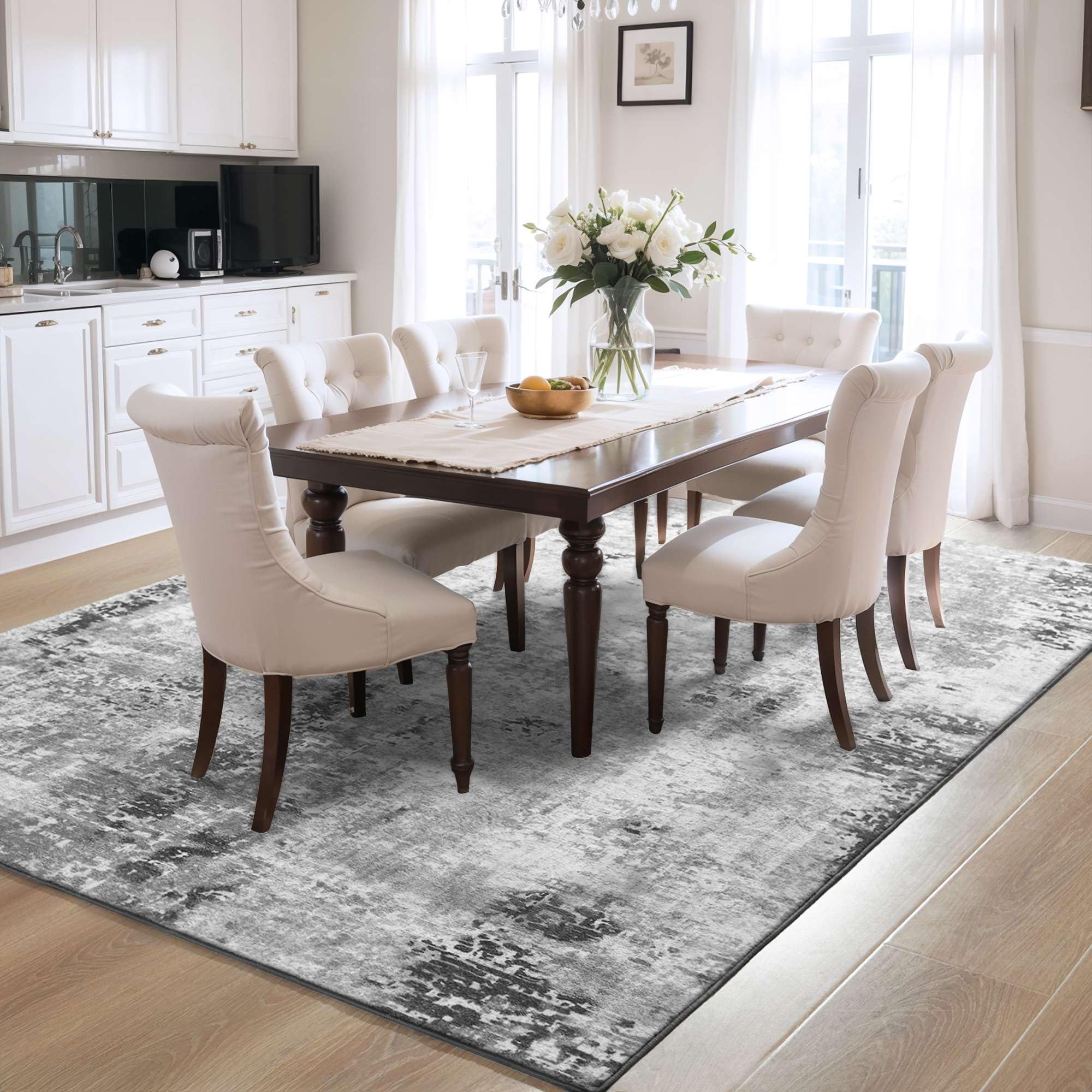 Ompaa machine-washable rug 5x7 simplifies cleaning and refreshes spaces