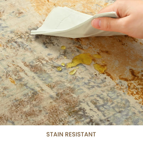 Ompaa non-slip backing helps prevent slips in households with kids.