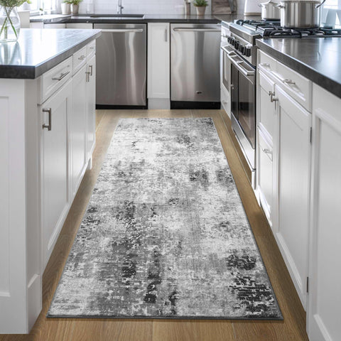 Ompaa Runner Rug non-slip backing shown on smooth floor for safety