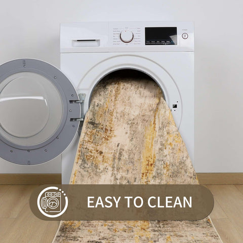 Ompaa washable runner simplifies stain removal and keeps high-traffic areas fresh.