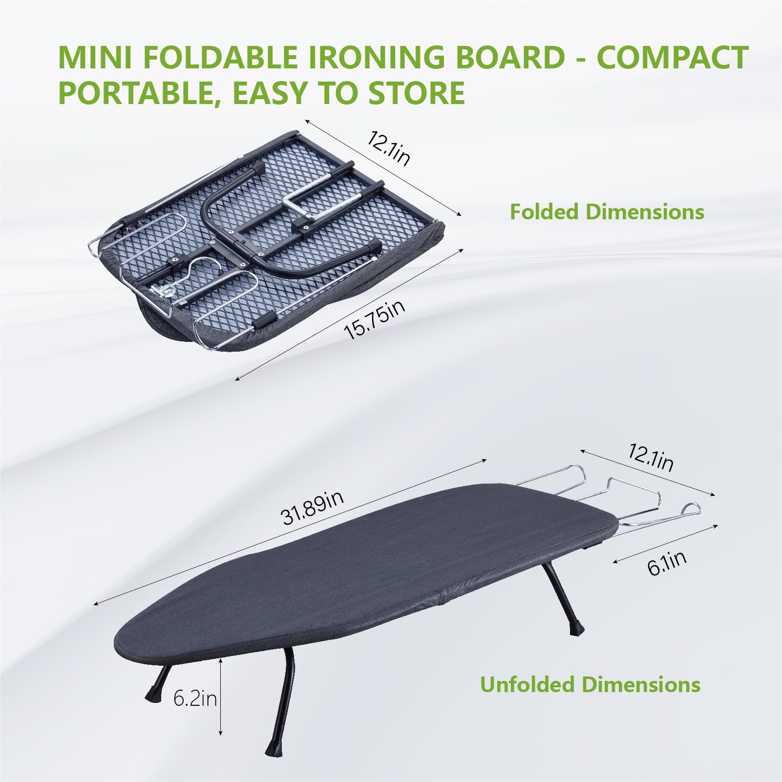 OMUACHIP iron rest placed on the board for safe ironing tasks
