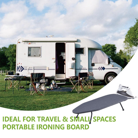OMUACHIP portable ironing board ideal for dorms and travel ironing scenarios