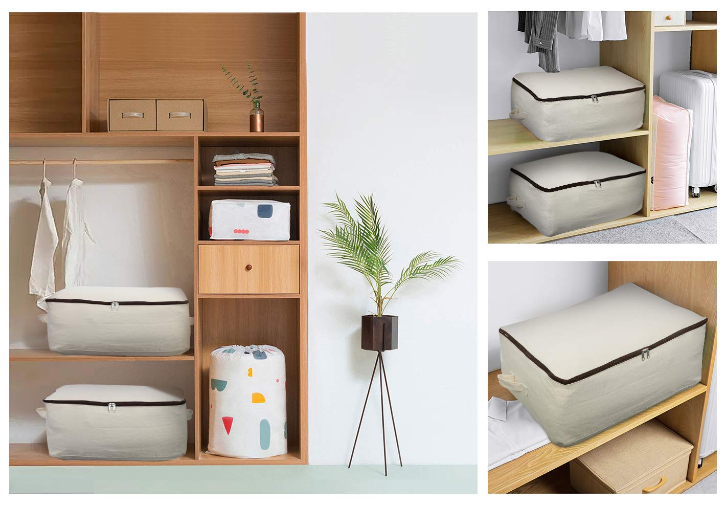 Omygarden size 25.6x18.5x8.7 inches ideal for blankets and clothes