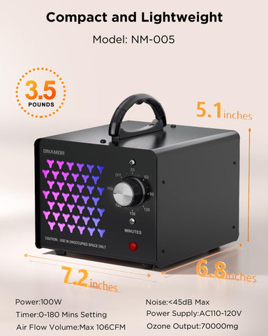ONAMOR compact odor machine fits small spaces