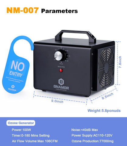 ONAMOR compact-design image conveys space-efficient odor management