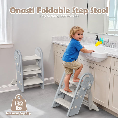 Non-slip textured surface keeps tiny feet secure during daily routines.