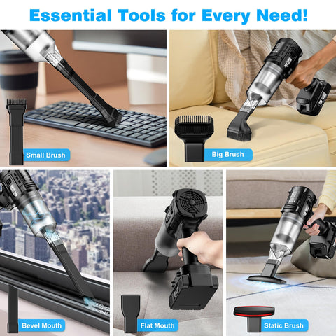 ONAVOT attachments tackle crevices, soft fabrics, and pet hair.