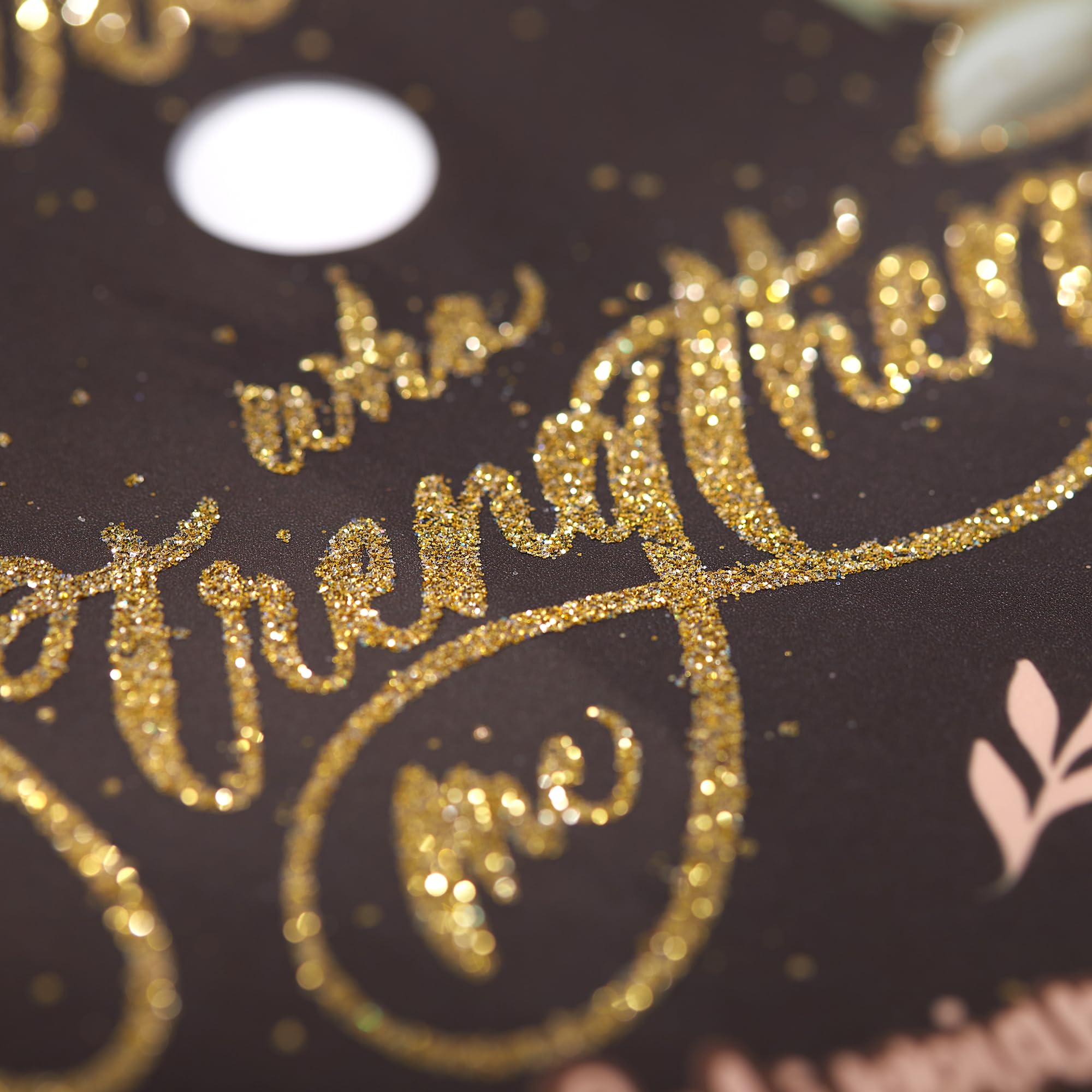 Once Upon A Time graduation topper presented on a traditional mortarboard with tassel.