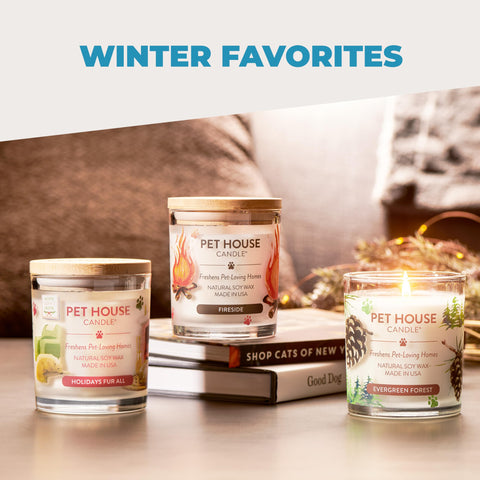 One Fur All odor-eliminating candle helps maintain a welcoming atmosphere