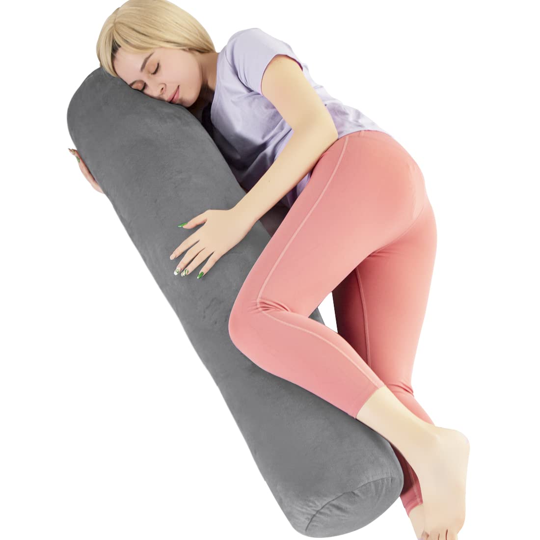 1 MIDDLE ONE body pillow with removable velvet cover for easy cleaning and daily comfort.