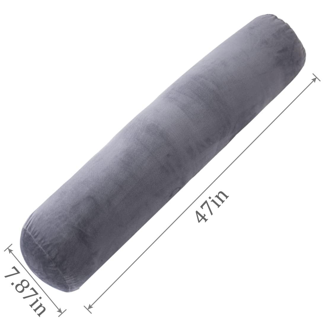 1 MIDDLE ONE grey body pillow enhances any bed with versatile back and side support.