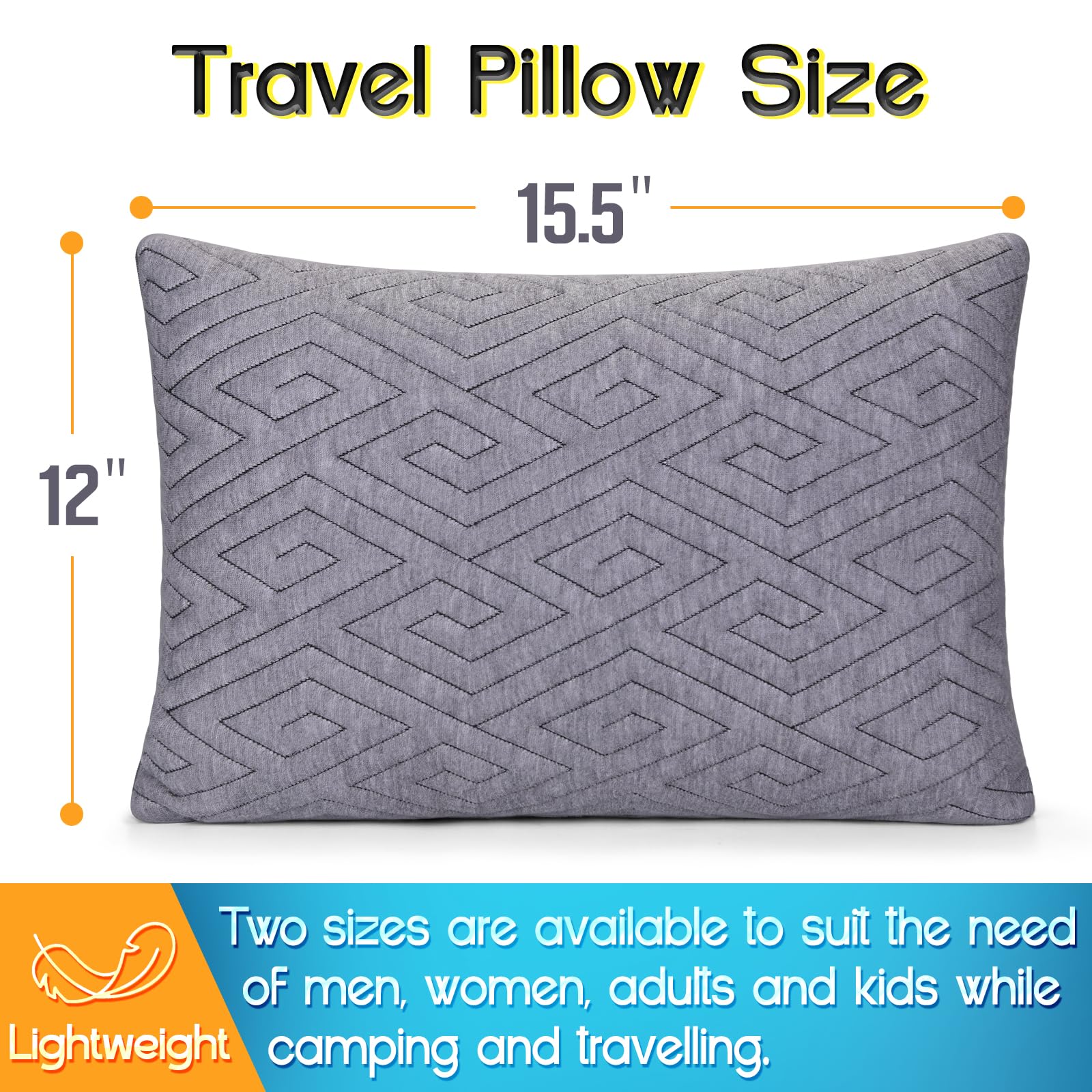 1 MIDDLE ONE memory foam filling for balanced support during travel and camping
