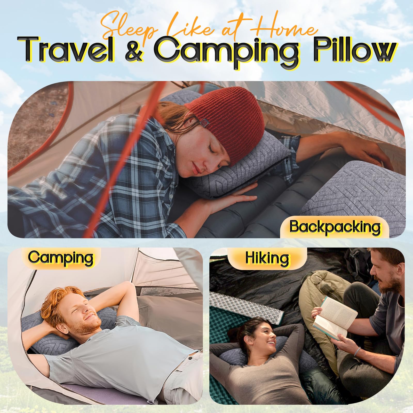 1 MIDDLE ONE neck and back support in a compact travel pillow