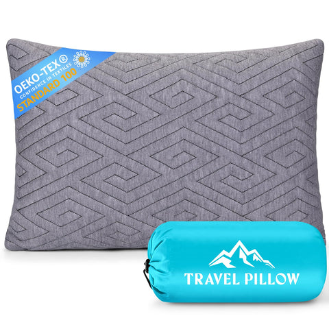 1 MIDDLE ONE Travel Pillow with a zipper cover for adjustable comfort on the go